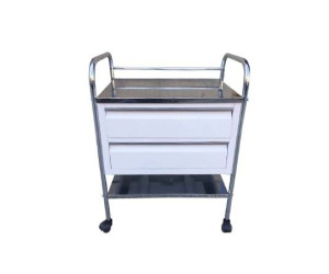 ترالی پانسمان دو کشو رویه استیل