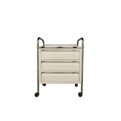 ترالی پانسمان سه کشو رویه استیل ترالی پانسمان سه کشو رویه استیل