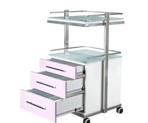 ترالی دو طبقه شیشه ای مدل azin 203