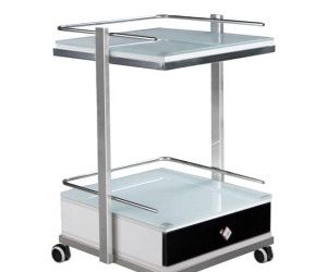 ترالی دو طبقه شیشه ای مدل azin 201p